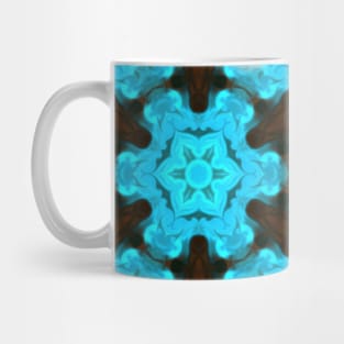 Psychedelic Hippie Flower Blue and Green Mug